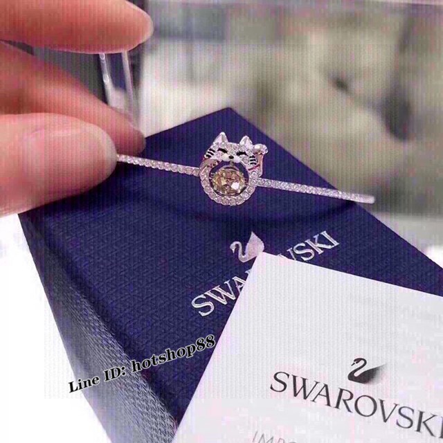 Swarovski施華洛世奇新款跳動的心招財貓女手鐲手鏈女 zgb3228